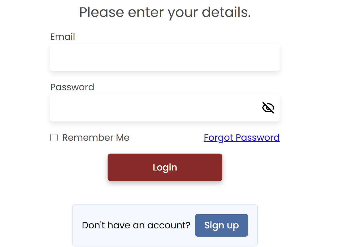 Create or log in to account